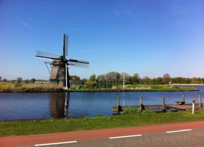 Windmill-Canal-Holland-Countryside